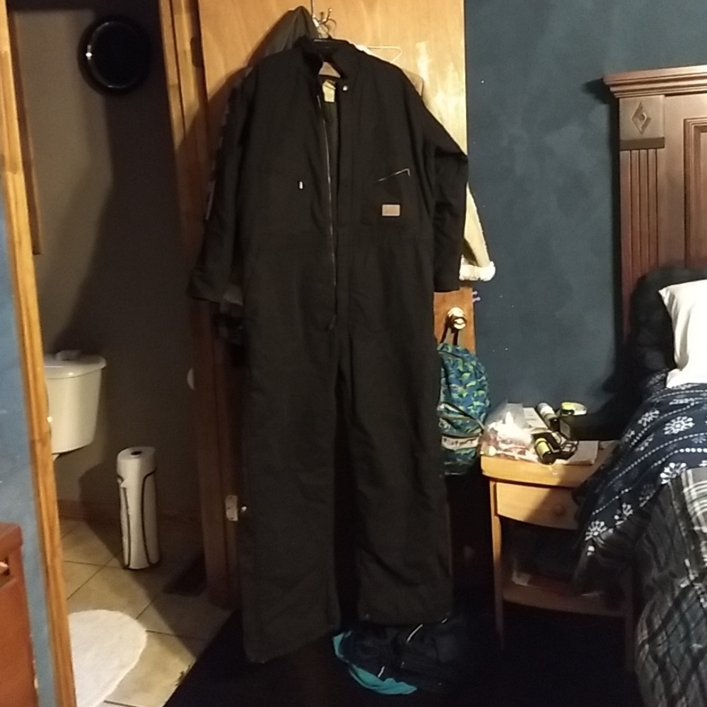 Black heavy duty coveralls